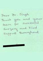 Dr Singh ENT Sydney thank you card 40